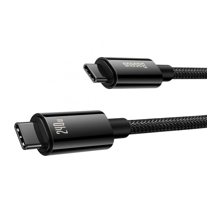 Kabel USB-C naar USB-C Baseus Tungsten Gold 240W 1 m (zwart)