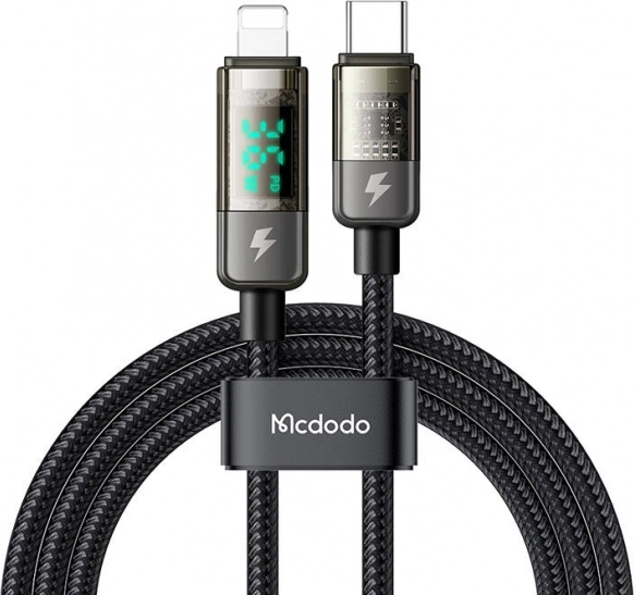 Mcdodo USB‑C naar Lightning-kabel met automatische uitschakeling, 36 W, 1,2 m, zwart