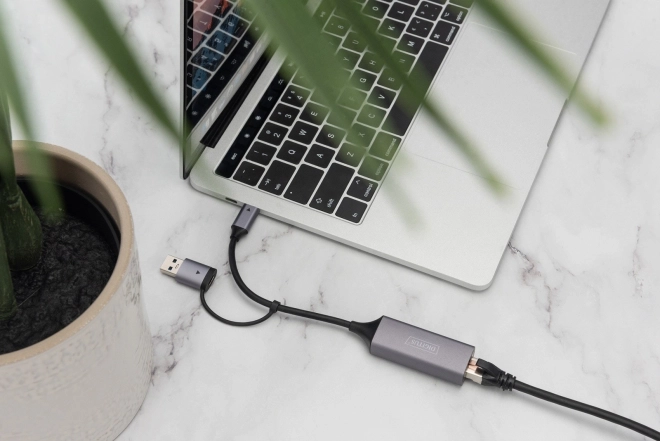 Digitus USB-C naar USB-A adapter naar RJ45 2.5 Gigabit Ethernet