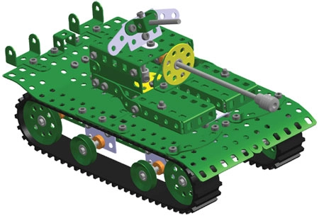 Realistische tanks van metalen onderdelen