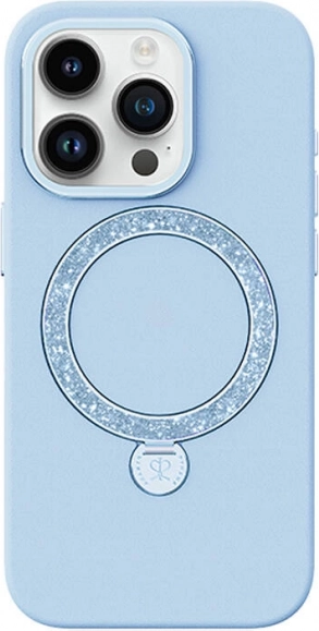 Joyroom hoesje Dancing Circle voor iPhone 15 Pro Max – blauw, met MagSafe-ondersteuning en ring/standaard