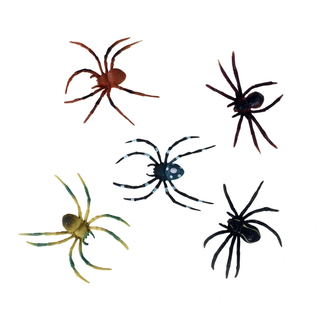 Decoratieve plastic spinnen set van 5 stuks