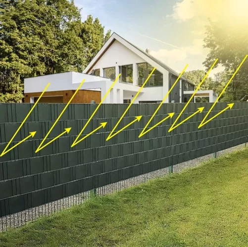 Lint voor omheining 19cmx35m 630g/m2 groen 23706