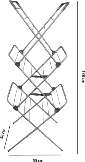 15 m droogoppervlak op 3 niveaus