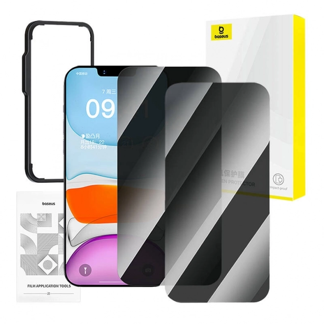 Baseus Superior mat beschermglas voor iPhone 11 Pro/X/XS + 2x reinigingskit en EasyStick