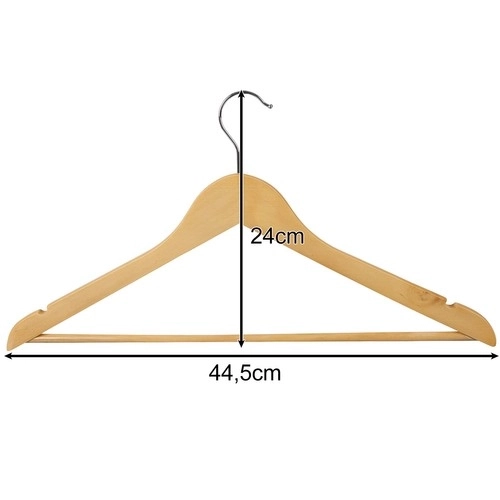 Kledinghanger 10 stuks - houten Ruhhy 24492