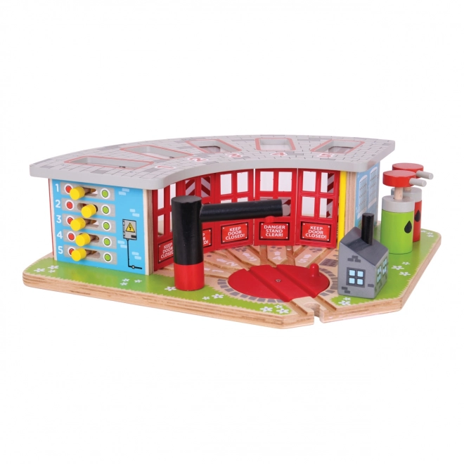 Bigjigs Rail Exclusieve Depot voor 5 Treinen