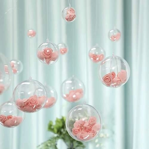 Transparante decoraties 12cm - set van 5 stuks Ruhhy 22278