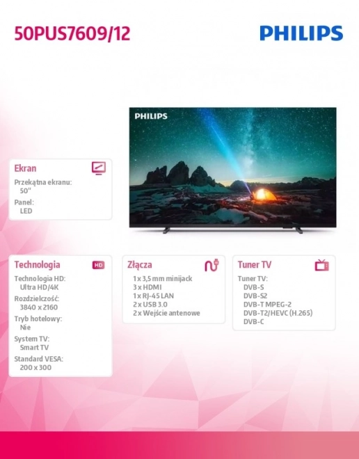 LED televisie 50 inch Philips