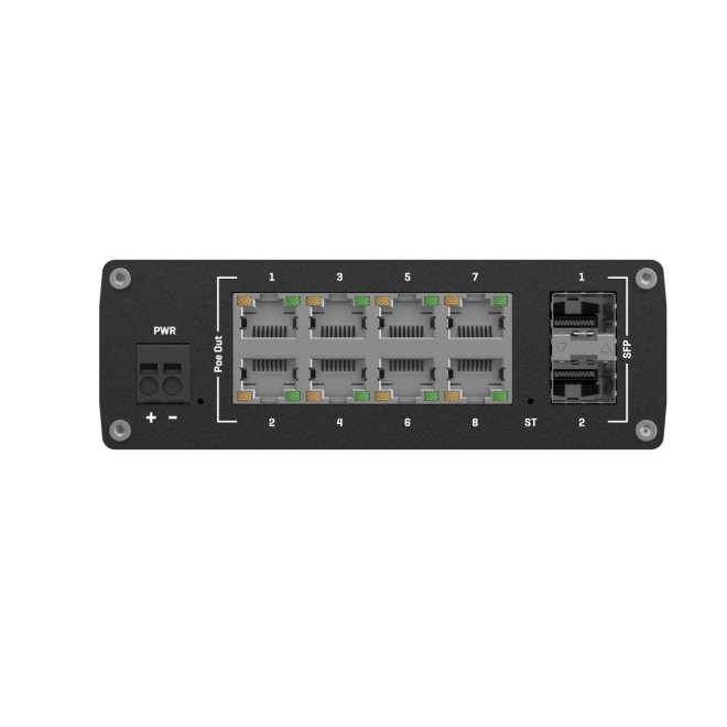 Industriële beheerde schakelaar TSW202 2xSFP 8xPoE+ L2/L3