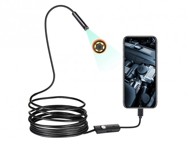 Endoscopische inspectiecamera android pc usb 5m led
