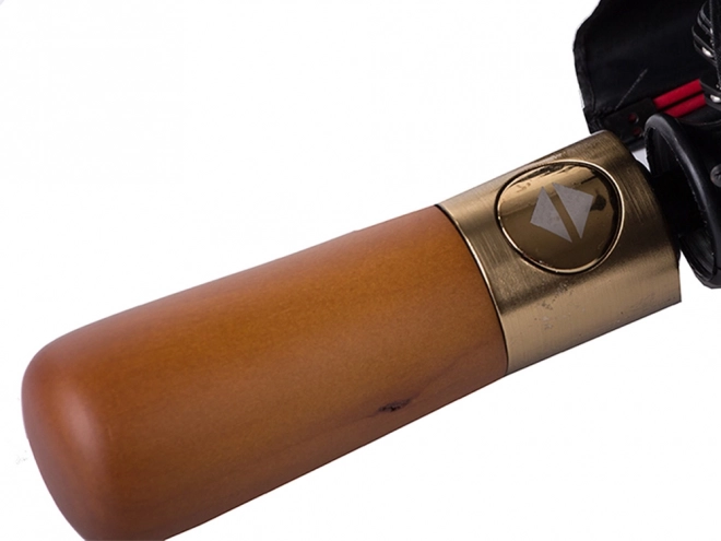 Elegante opvouwbare zwarte paraplu