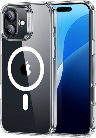 ESR Classic Hybrid HaloLock hoesje voor iPhone 16, transparant