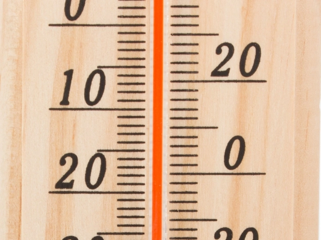 Grote houten thermometer voor binnen- en buitengebruik