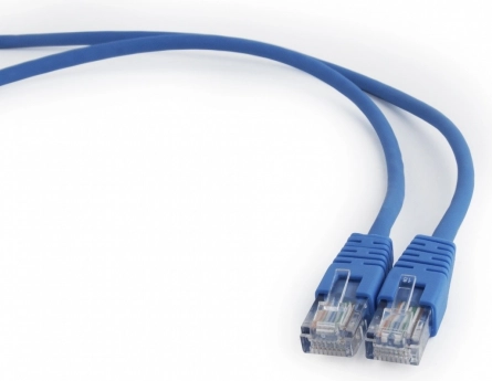 Patchkabel Cat.5e 0,5 m blauw met gegoten bescherming