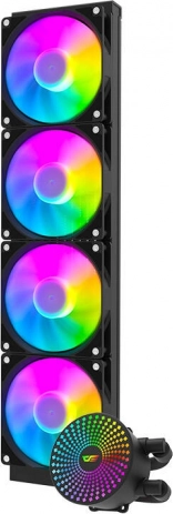 Waterkoeling met RGB-verlichting Darkflash DC480 zwart