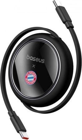 Uittrekbare USB‑C kabel 100 W BASEUS Free2Pull – FC BAYERN Edition, zwart