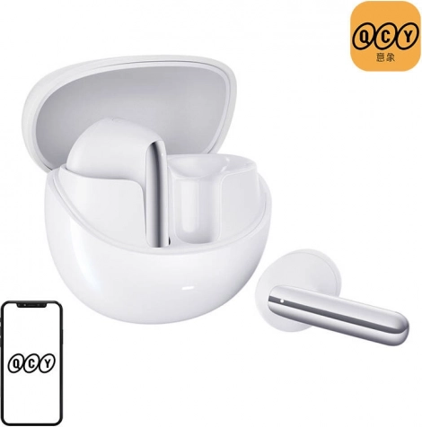 Draadloze oordopjes TWS QCY AilyBuds Pro HT10 met ANC, wit