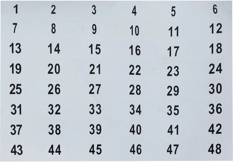48 haken en nummeraanduiding