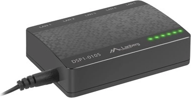 LANBERG 5-poorts desktopswitch Fast Ethernet 10/100 Mb/s