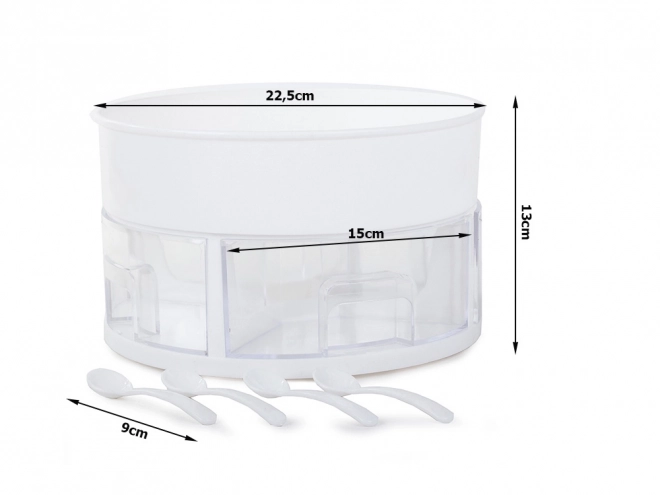 Draaibare organiser voor container in keukenkast