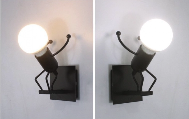 Muur lamp Loft zwart