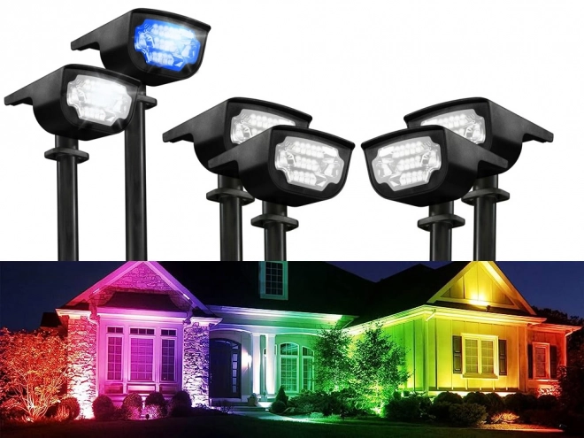 Zonne tuinlantaarn met kleurrijke LED-verlichting