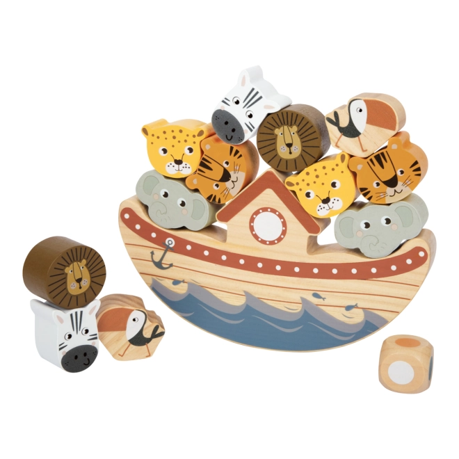 Balanceerboot met dierenfiguren