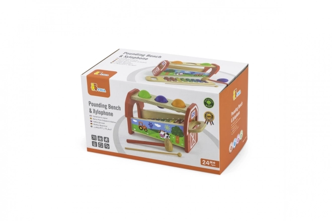 Houten hamerspel en xylofoon