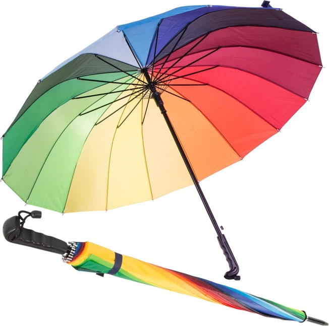 Grote regenboogparaplu automatisch met robuuste constructie