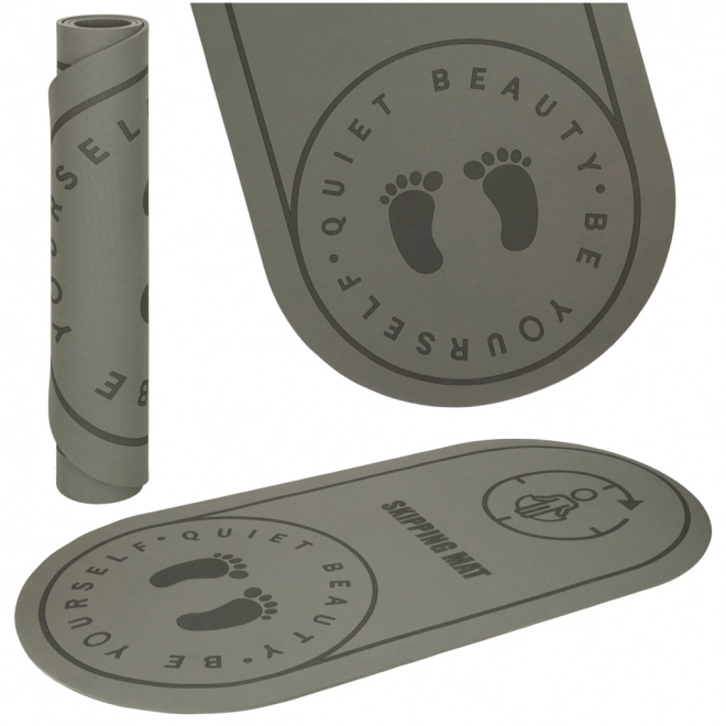 Fitnessmat voor yoga en springen, grijs, 125x61,5x0,6 cm