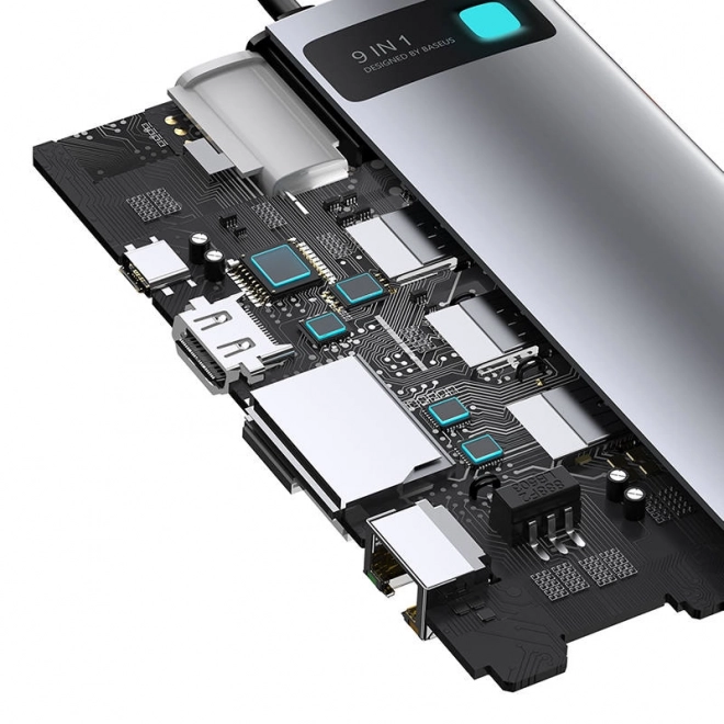 Baseus Metal Gleam Series 9-in-1 Multifunctionele Hub