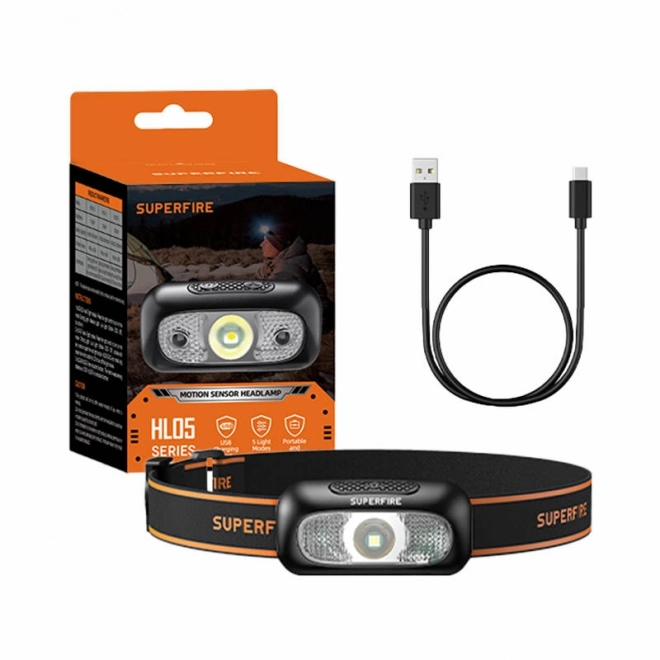 Hoofdlamp Superfire HL05-D, 110 lm, USB