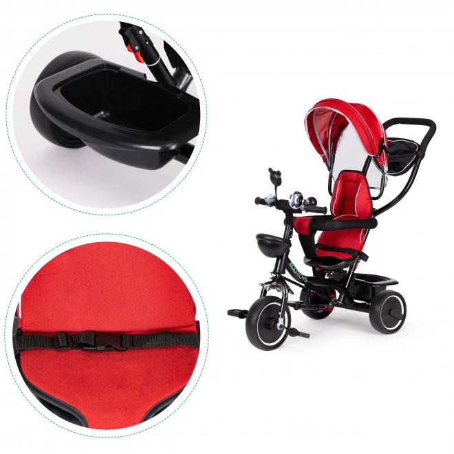 Driewieler met draaibare zitting Rood