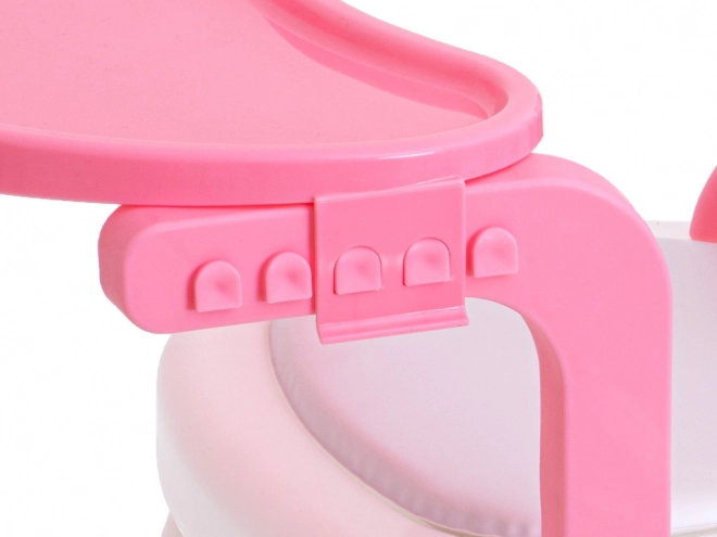 Kinder eetstoel - roze