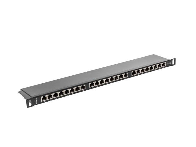 Patch panel 24 poorten kat. 6 zwart