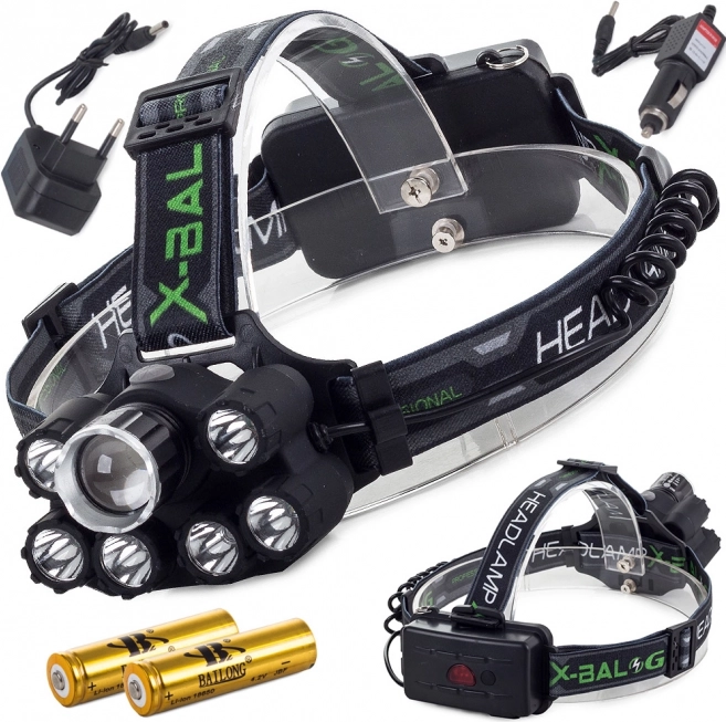 Professionele Bailong-hoofdlamp met LED- en UV-licht