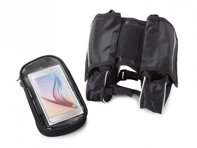 Fietskader tas met telefoonhoesje