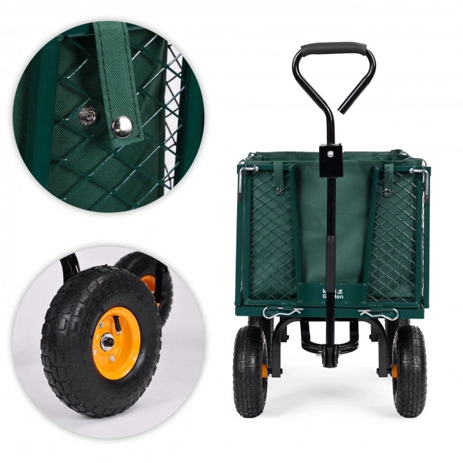 Tuintransportkar MultiGarden met opklapbare zijwanden en grote opblaasbare wielen