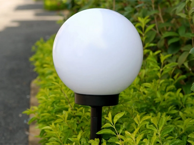 Zonne tuinlampen witte bollen met LED-verlichting