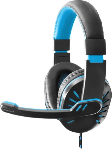 Crow gamingheadset met microfoon blauw