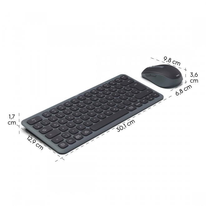 Draadloze set toetsenbord en muis Hama WKM-500 zwart-grijs