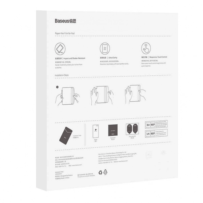 Beschermend gehard glas Baseus voor iPad 10,2"/Air3 10,5"
