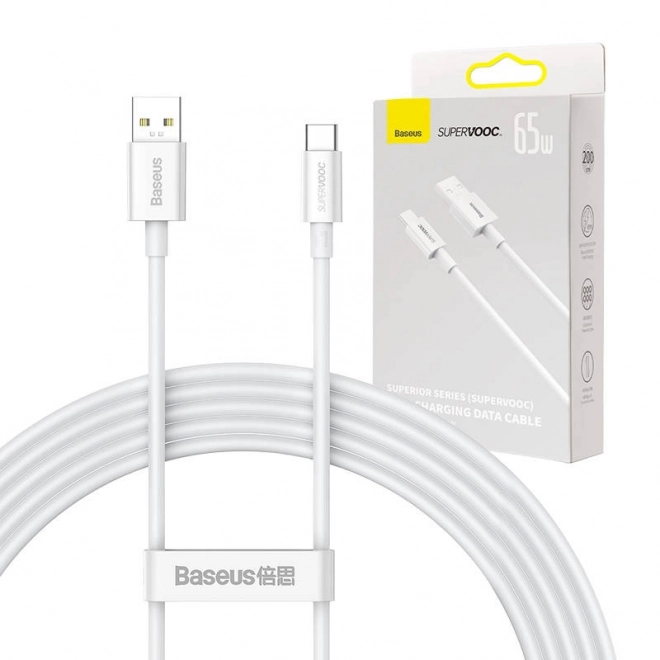 Baseus Superior Series USB-C-kabel 65W, 2m wit