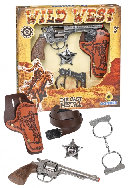 Kowboystickerset met handboeien