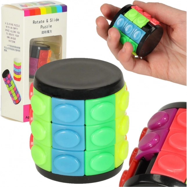 Logische puzzel draaicilinder – 3 rijen