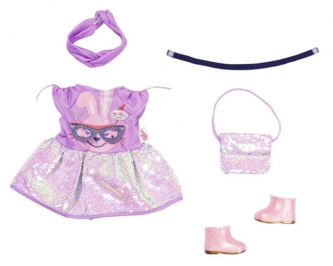 Baby Born jurk voor 43cm pop - Set voor verjaardagspartij