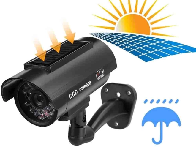 Buitenwand Dummy Camera met LED en Zonne-energie
