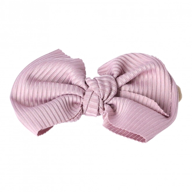 Baby hoofdband met strik - vuilroze