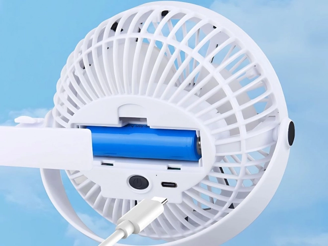 Tafelventilator met LED-licht en clip